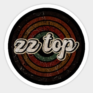 zz top vintage design on top Sticker